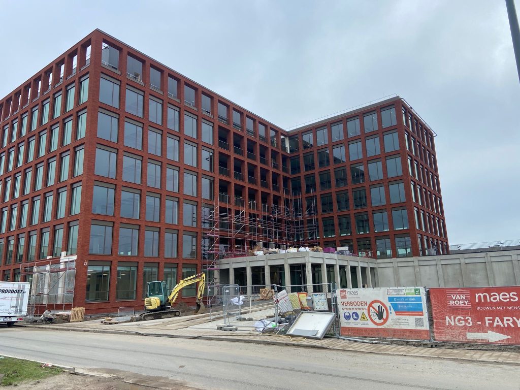 blowerdoortest kantoren Farys Gent